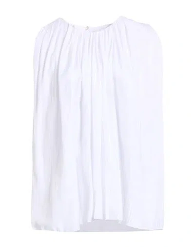 Ballantyne Woman Top White Size 6 Polyester, Viscose