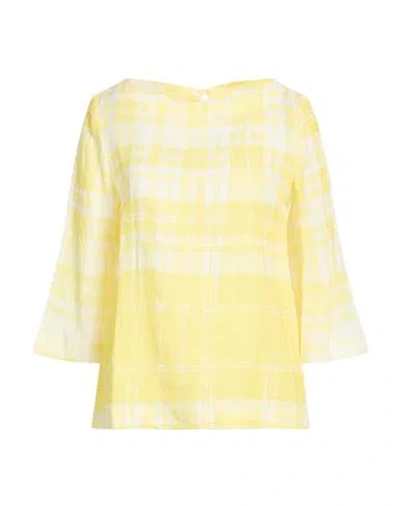 Ballantyne Woman Top Yellow Size 6 Linen