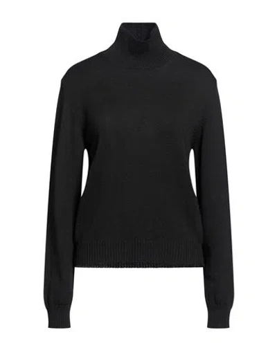 Ballantyne Woman Turtleneck Black Size 8 Wool