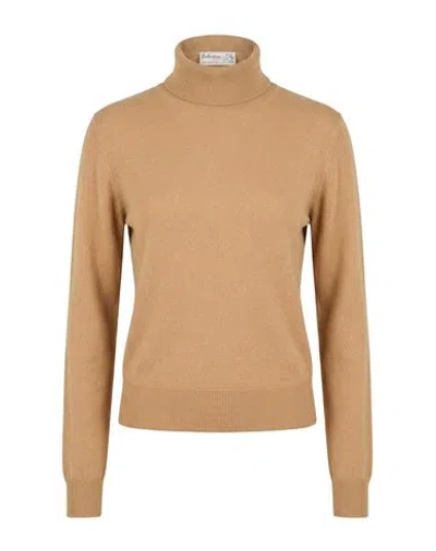 Ballantyne Woman Turtleneck Camel Size 10 Cashmere In Brown