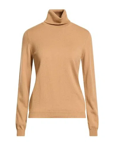Ballantyne Woman Turtleneck Camel Size 4 Cashmere In Sand