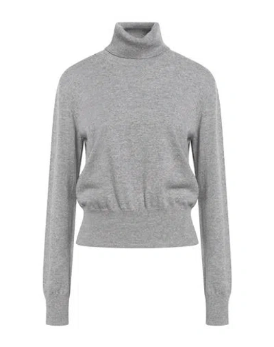 Ballantyne Woman Turtleneck Grey Size 8 Cashmere In Gray