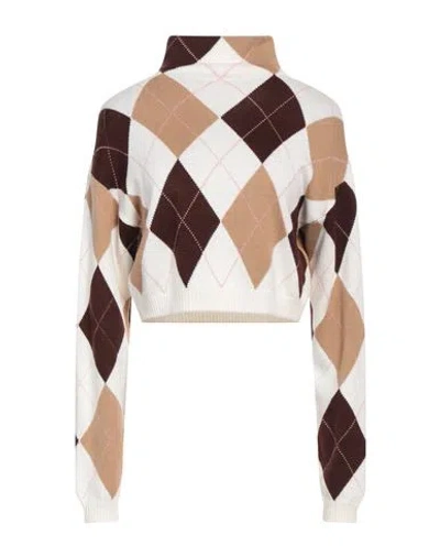 Ballantyne Woman Turtleneck Ivory Size 8 Wool In White