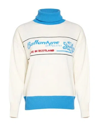 Ballantyne Woman Turtleneck Ivory Size 4 Cashmere In Multi