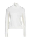 Ballantyne Woman Turtleneck Ivory Size 8 Wool In White