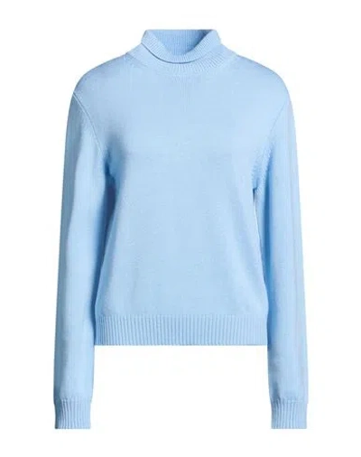 Ballantyne Woman Turtleneck Light Blue Size 10 Wool