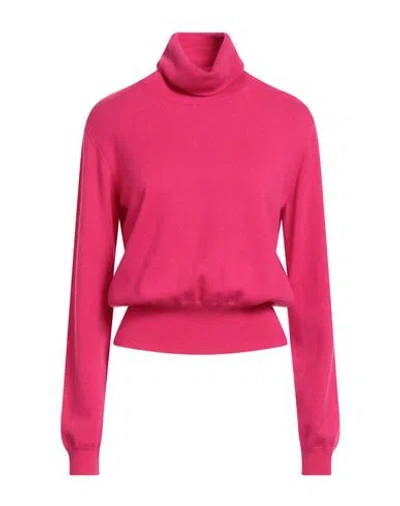 Ballantyne Woman Turtleneck Magenta Size 8 Cashmere