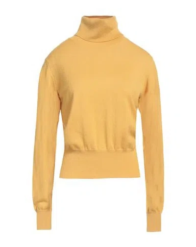 Ballantyne Woman Turtleneck Marigold Size 6 Cashmere