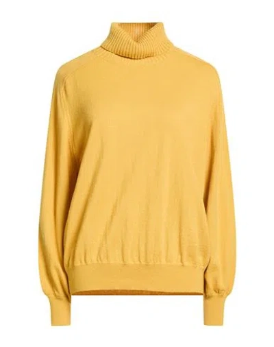 Ballantyne Woman Turtleneck Marigold Size 8 Cashmere In Yellow