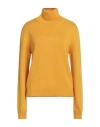 Ballantyne Woman Turtleneck Ocher Size 8 Wool In Yellow