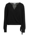 Ballantyne Woman Wrap Cardigans Black Size 10 Wool, Cashmere