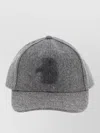 Ballantyne Wool Blend Monogram Patch Baseball Cap In Gray