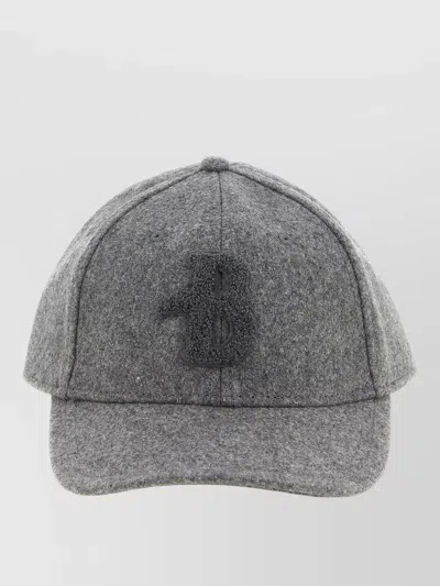 BALLANTYNE WOOL BLEND MONOGRAM PATCH BASEBALL CAP