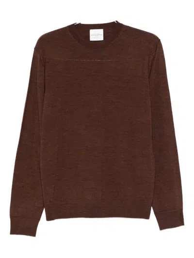 Ballantyne Wool Jumper In Brown