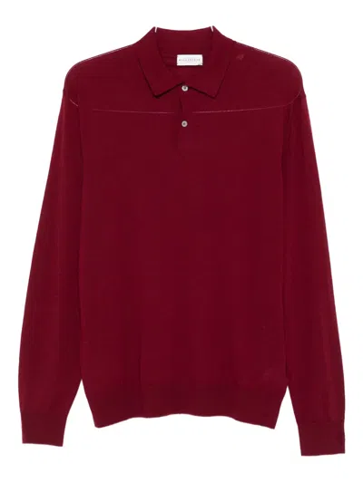 Ballantyne Wool Polo Shirt In Red