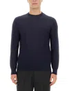 Ballantyne Black Wool Pullover In Blue