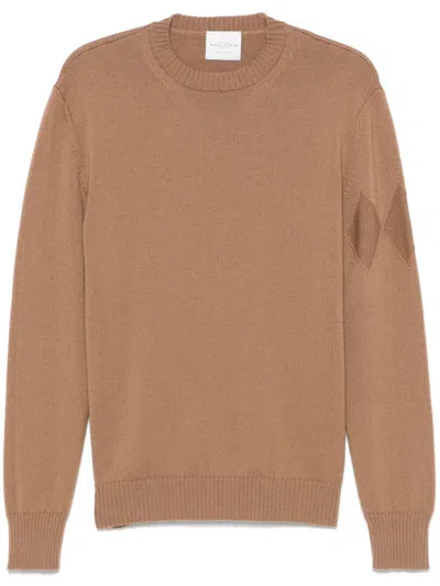Ballantyne Wool Jumper In Brown