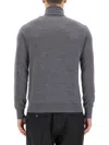Ballantyne Classic Grey Wool Turtleneck Sweater In Gray