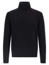 Ballantyne Turtleneck Sweater Knitwear Black In Blue