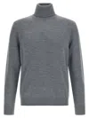 Ballantyne Wool Turtleneck Sweater In Gray