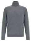 Ballantyne Wool Turtleneck Sweater In Gray