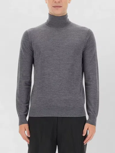 Ballantyne Wool Turtleneck Sweater Long Sleeve Knit In Gray