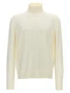 Ballantyne Wool Turtleneck Sweater Sweaters And Cardigans White In Metallic