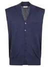 Ballantyne Wool Waistcoat With Fine Mesh Design And Functional Pockets