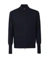 Ballantyne Black Zipped Cardigan With High Collar In Black