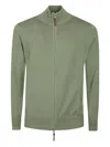 Ballantyne Zip-up Cardigan In Green