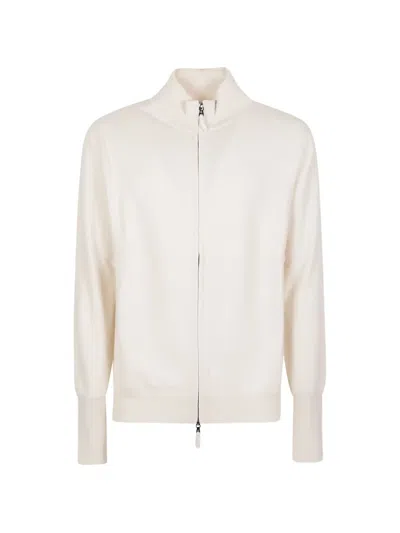 Ballantyne Zip-up Cashmere Cardigan In Animal Print