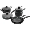 Ballarini 10-piece Nonstick Cookware Set In Black