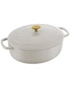 Ballarini Cast Iron Bellamonte White 5qt Oval Dutch Oven
