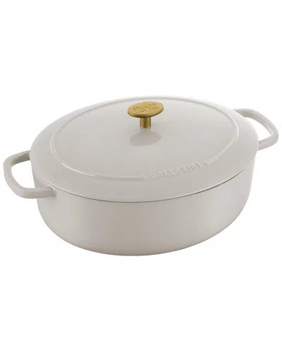 Ballarini Cast Iron Bellamonte White 5qt Oval Dutch Oven