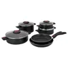 Ballarini Click And Cook By Henckels 10-pc Cookware Set In Black