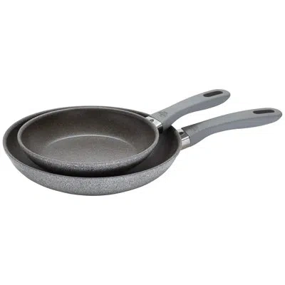 Ballarini Parma Plus 2-piece Aluminum Nonstick Fry Pan Set In Gray