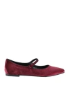 Ballerette Brera Woman Ballet Flats Burgundy Size 12 Textile Fibers In Red