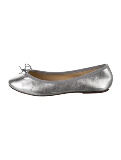 Pre-owned Ballerette Leather Ballet Flats In Silver