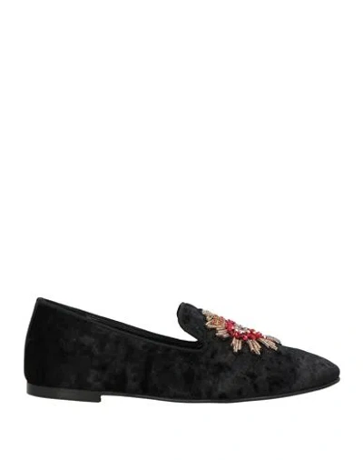 Ballerina Woman Loafers Black Size 8 Textile Fibers