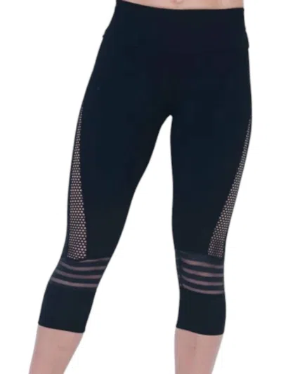 Ballet Rocks Mesh With Me Capri Pants In Black