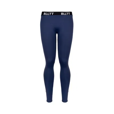 Balletto Athleisure Couture Women's Blue Over-the-heel Virus Bacteria Off Leggings Blu Navy Scuro