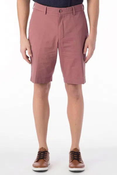 Ballin Broken Twill Stretch Cotton Shorts In Salmon In Pink