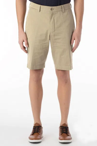 Ballin Broken Twill Stretch Cotton Shorts In Tan In Multi