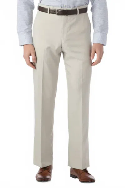 Ballin Super 120s Wool Gabardine Comfort-eze Trouser - Dunhill Traditional Fit In Off White
