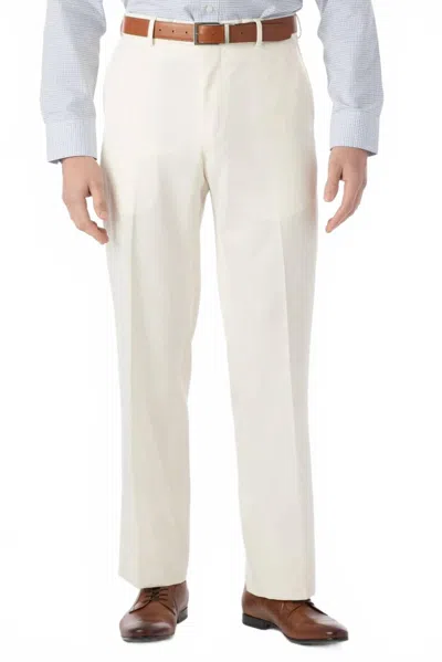 Ballin Dunhill Comfort Eze Micro Nano Performance Gabardine Trouser In Oyster In Transparent
