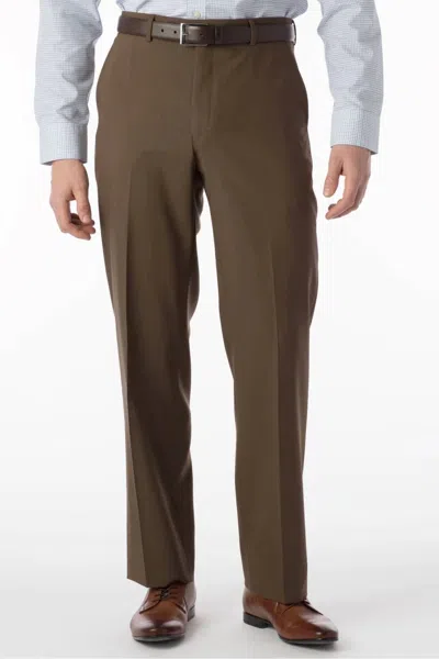 Ballin Dunhill Super 120s Wool Travel Twill Comfort Eze Trouser In Saddle In Brown