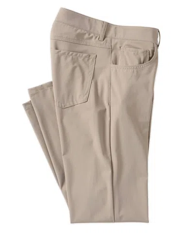 Ballin Men's Techno Ultimate Performance 5-pocket Pant - Crescent Modern Fit In Stone In White
