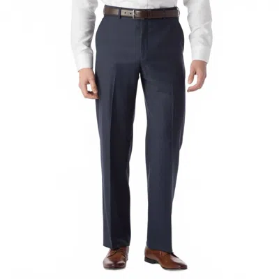 Ballin Performance Wool Blend Commuter Bi-stretch Serge Comfort-eze Trouser In Navy Mix In Blue