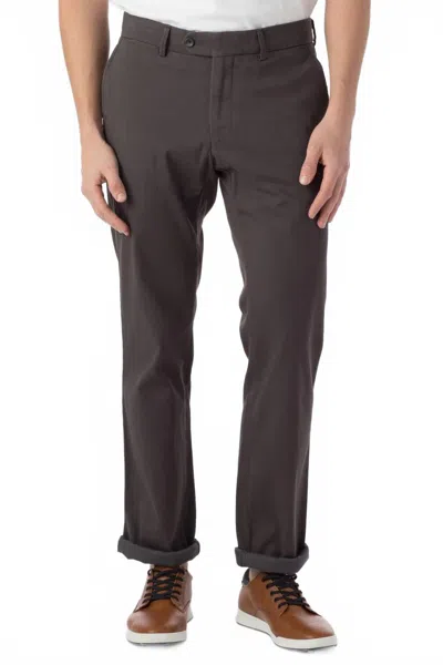 Ballin Perma Color Pima Twill Khaki Pants - Atwater Modern Fit In Pavement In Brown