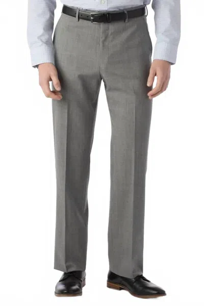 Ballin Soho Super 120s Wool Travel Twill Comfort Eze Trouser In Pearl Grey In Gray